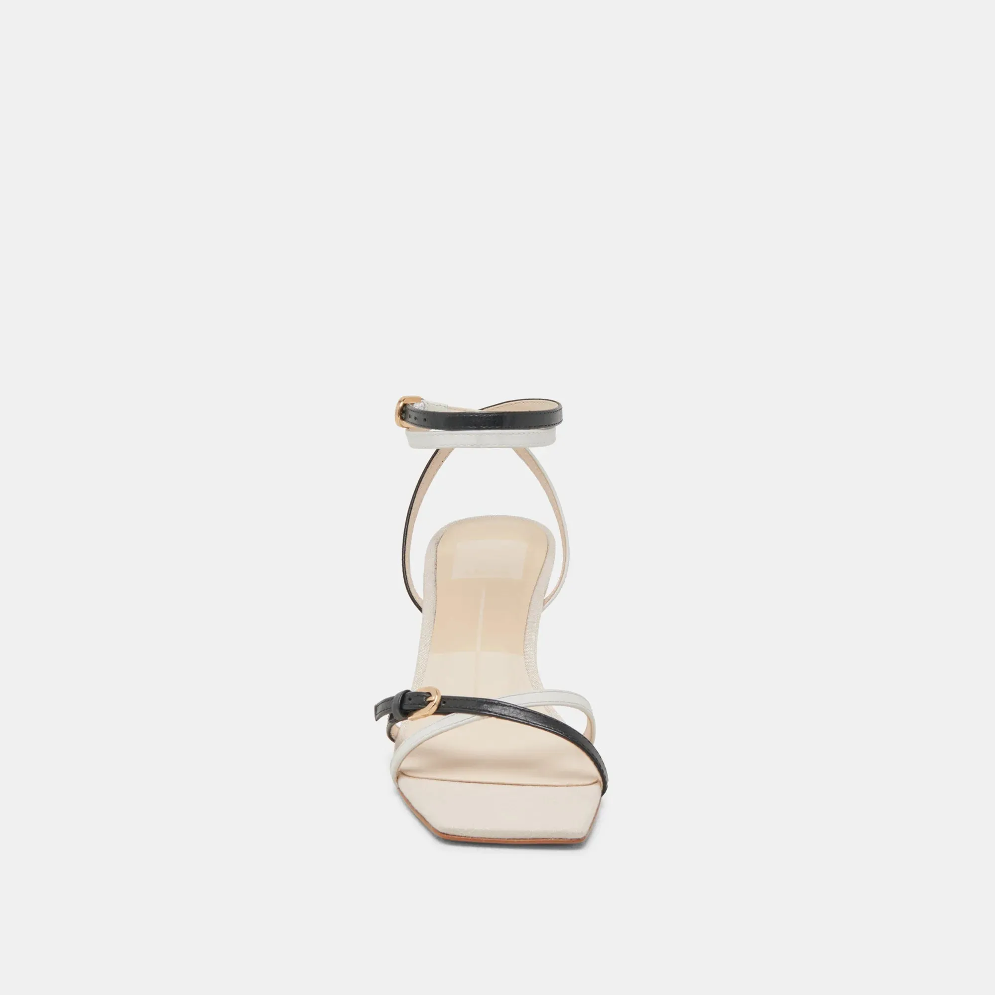 Dolce Vita Bamby Heels - White/Black Leather