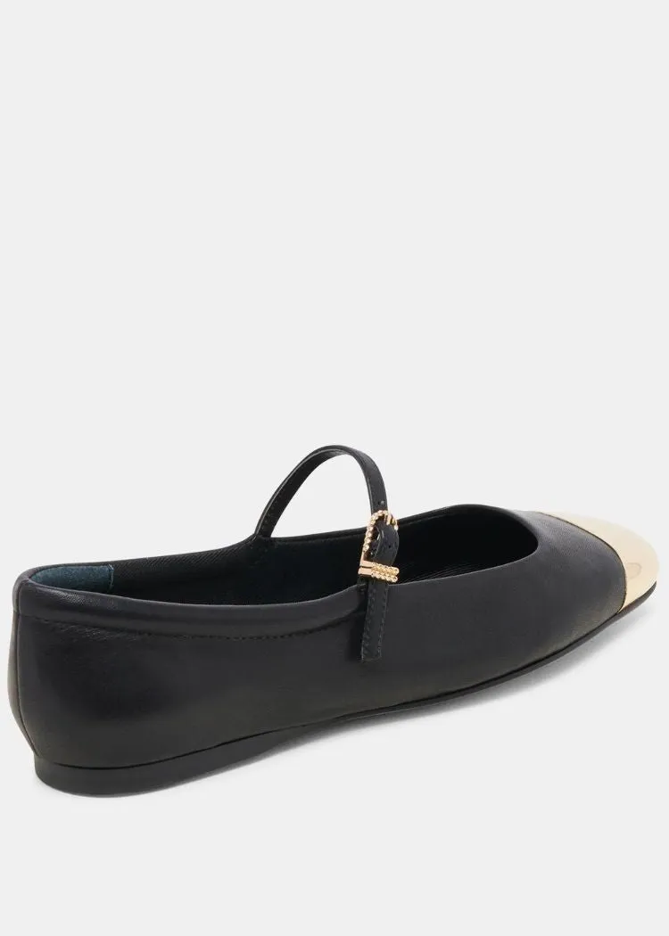 Dolce Vita Reyes Toe Cap- Black Leather ***FINAL SALE***