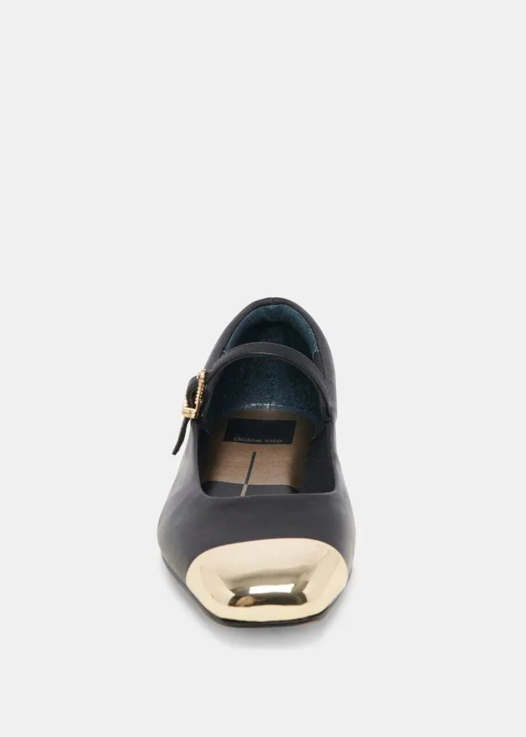 Dolce Vita Reyes Toe Cap- Black Leather ***FINAL SALE***