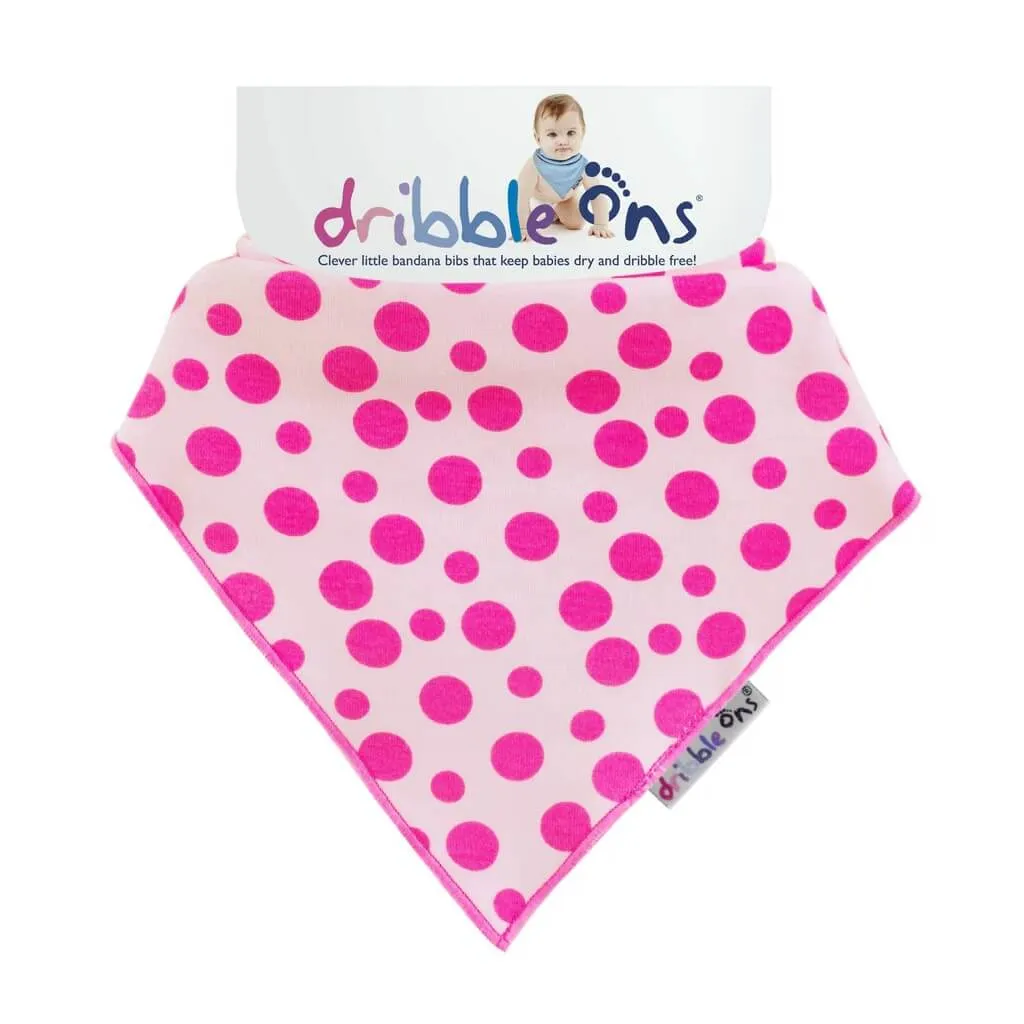 Dribble Ons Designer Print Bib (Pink Spot)