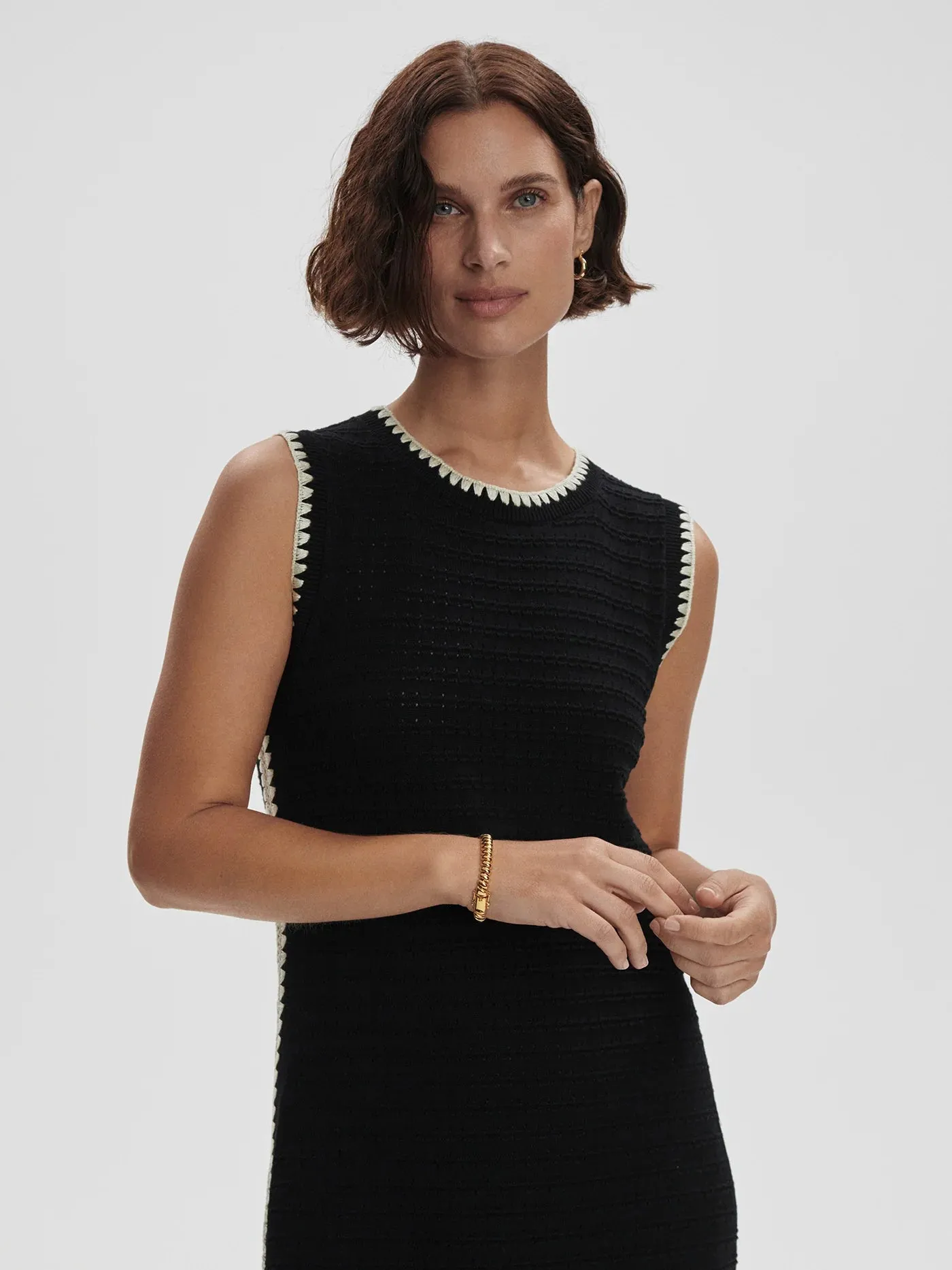Dwight Knit Tank Dress Black