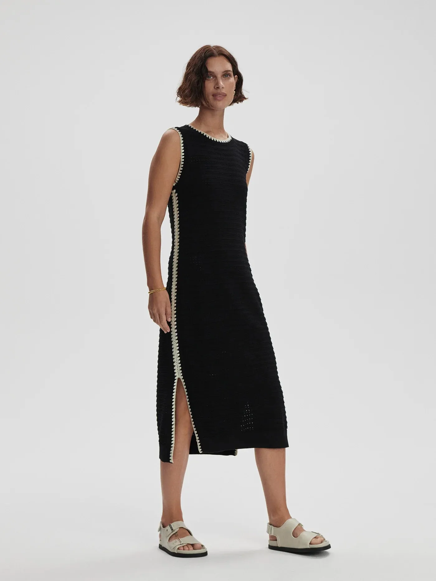 Dwight Knit Tank Dress Black