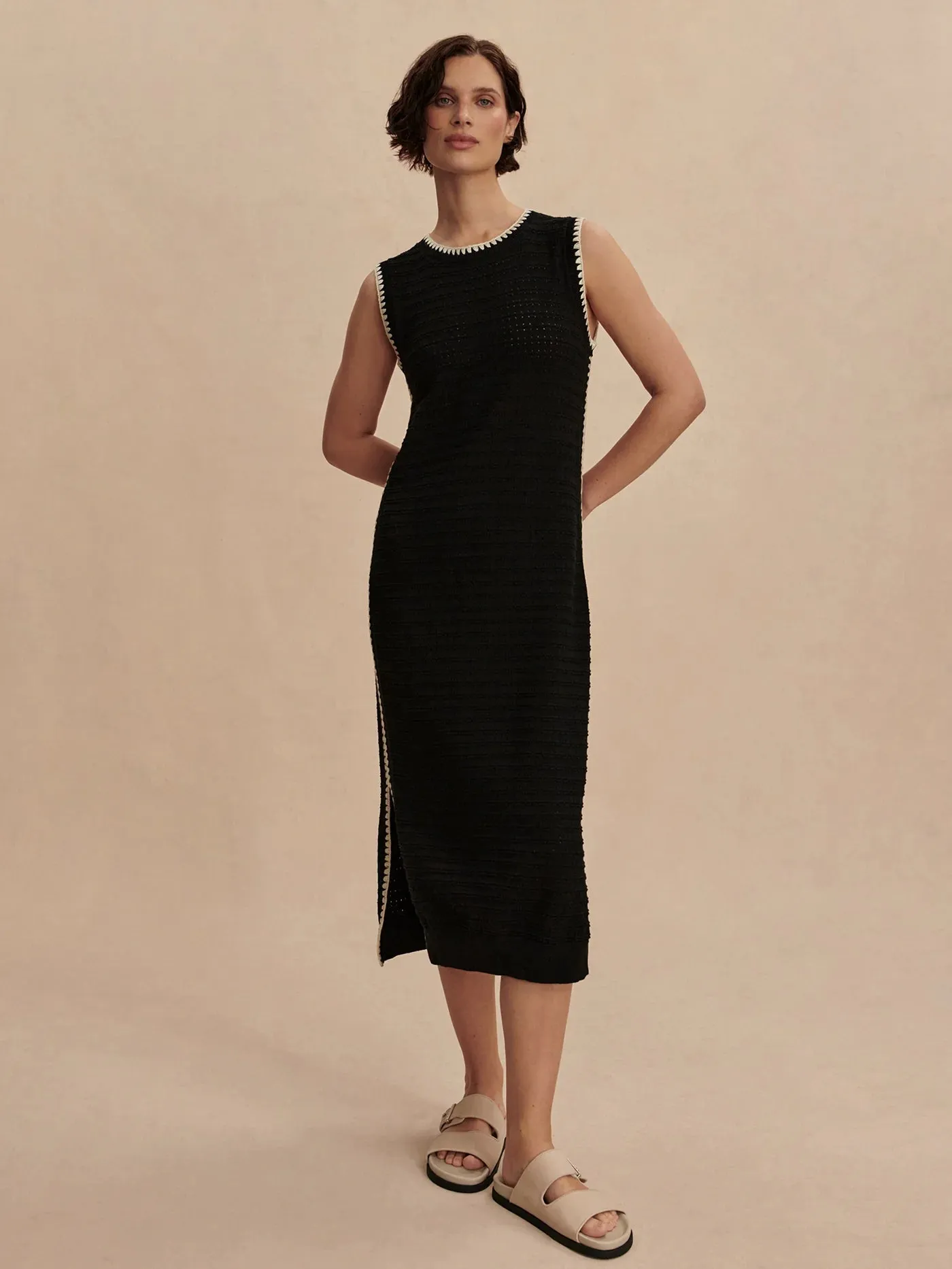 Dwight Knit Tank Dress Black
