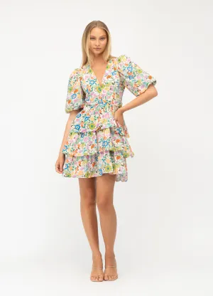 Ebby and I - Mid Sleeve Maya Floral Mini Dress