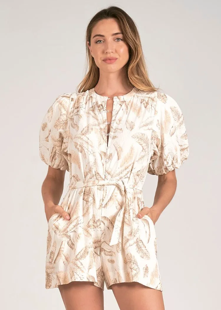 Elan Lina Romper - Beige Lima-***FINAL SALE***