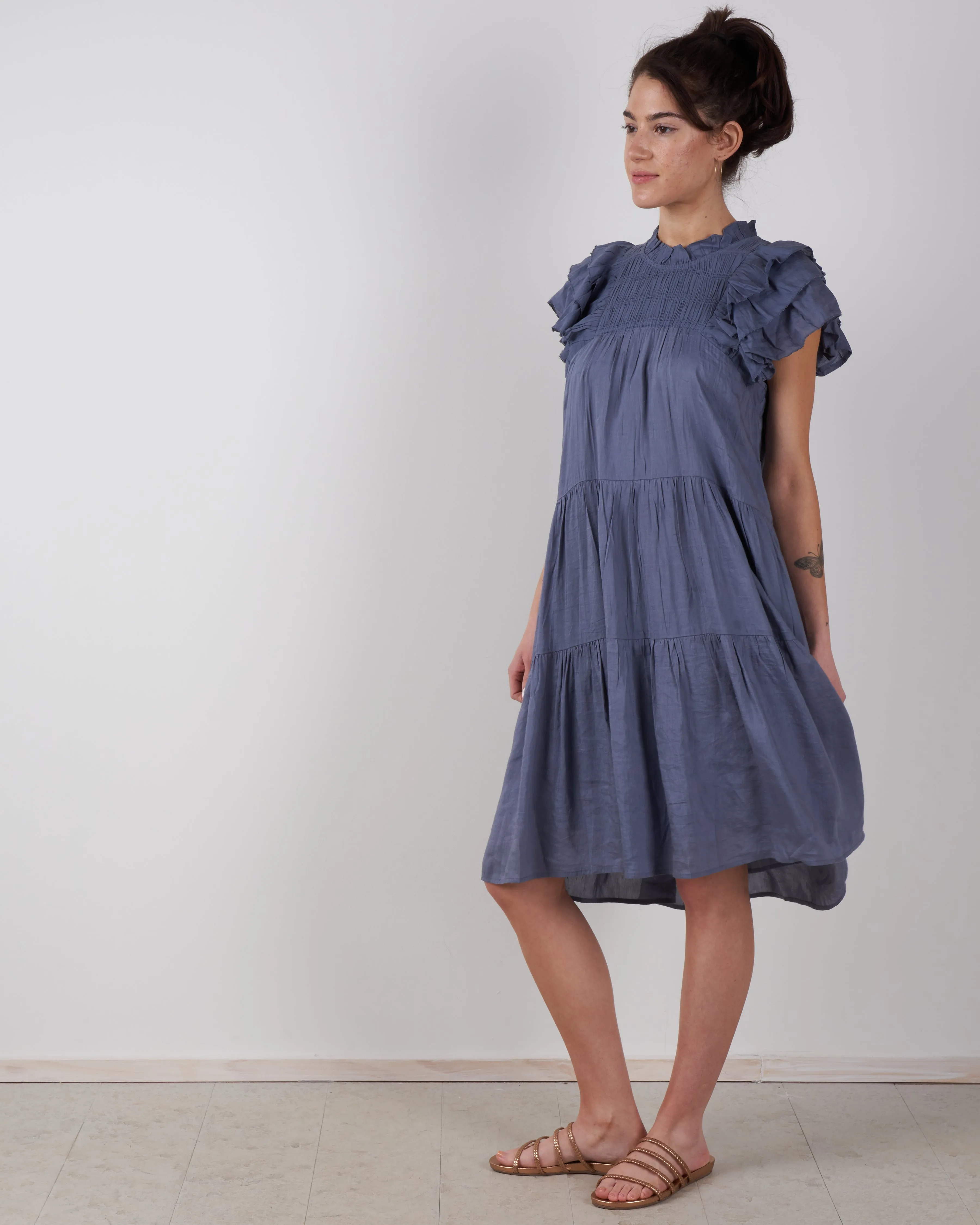 eleanor tiered dress - slate
