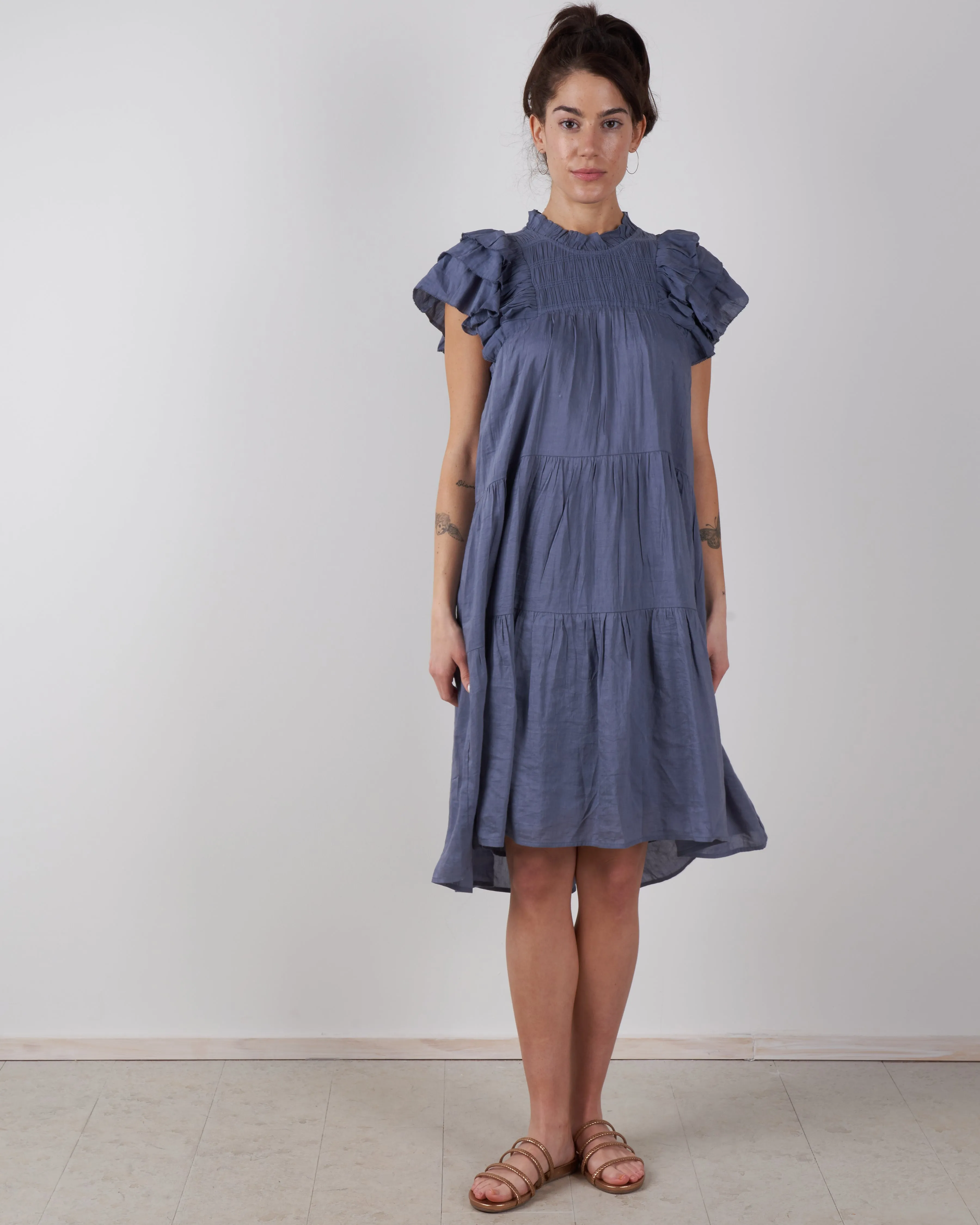 eleanor tiered dress - slate
