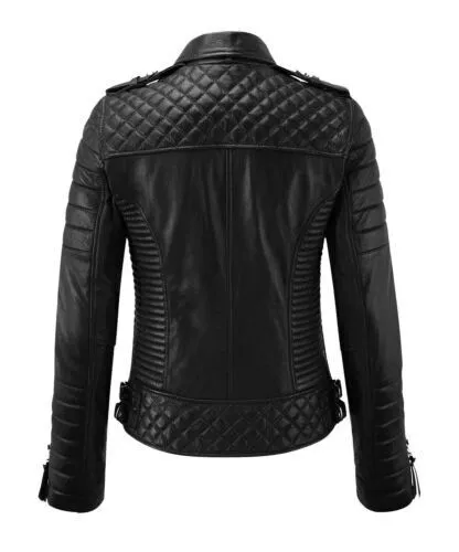 Elektra Black Leather Jacket Women