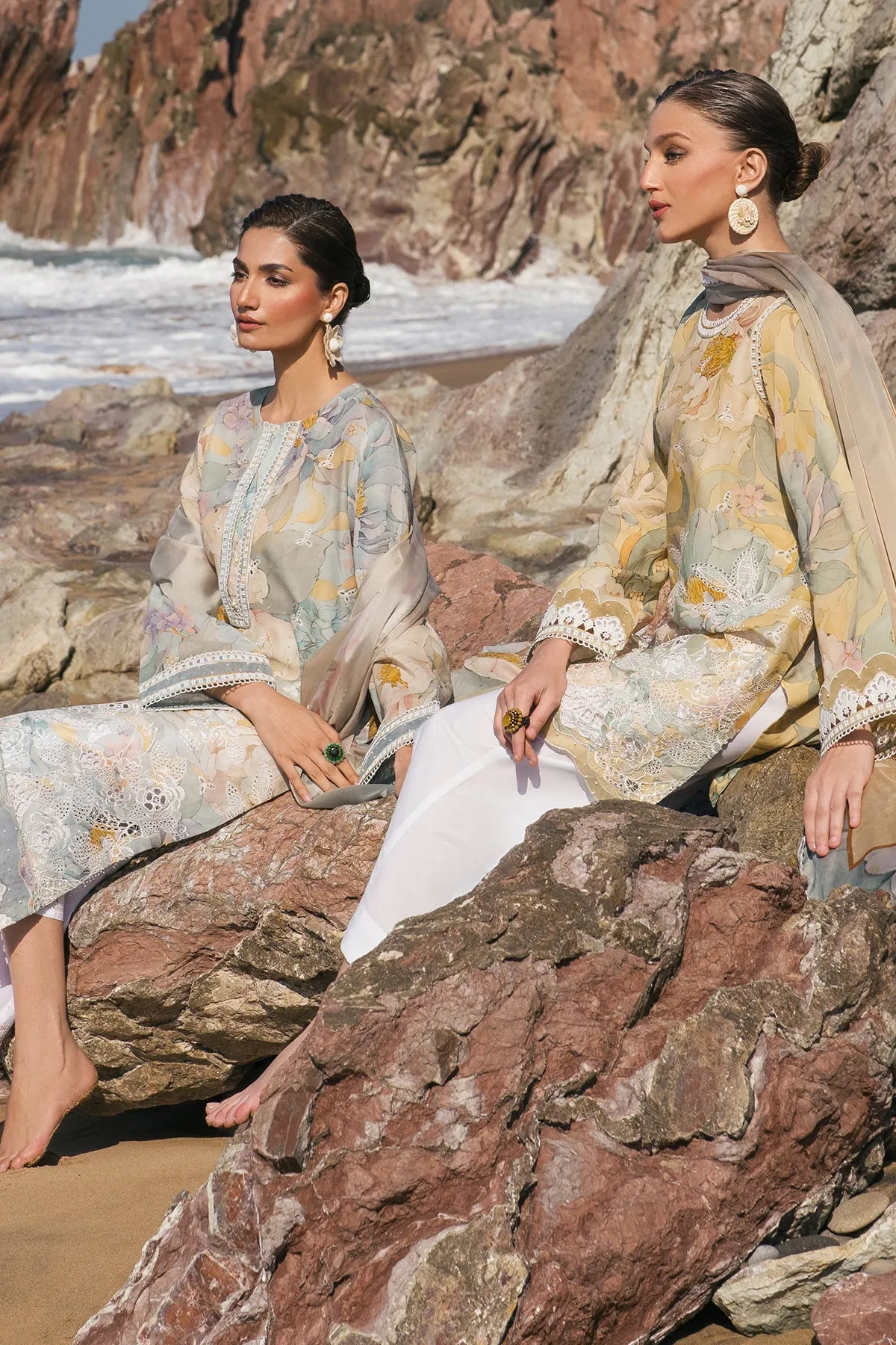EMBROIDERED PRINTED LAWN UF-4120