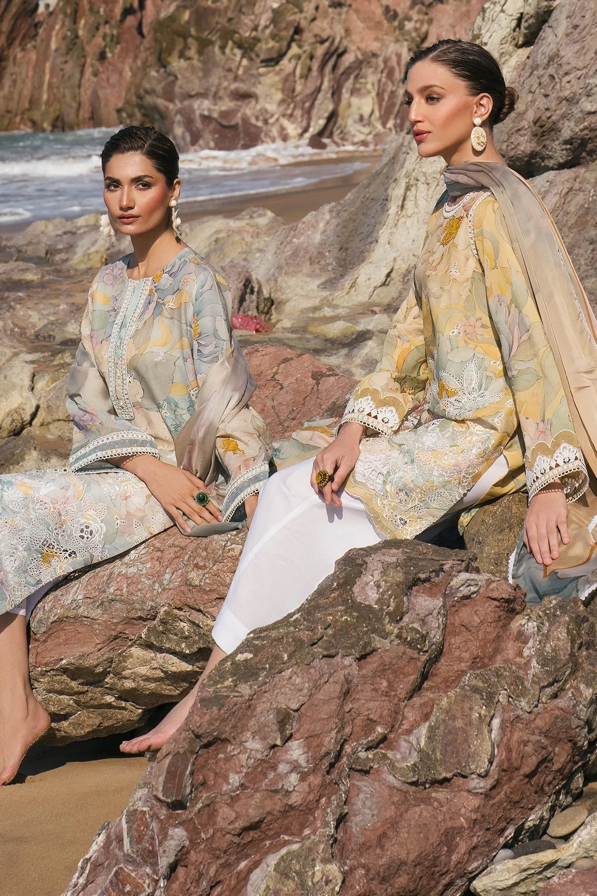 EMBROIDERED PRINTED LAWN UF-4120