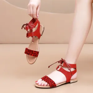 Exotic Gladiator Sandal - Burgundy (510.038)