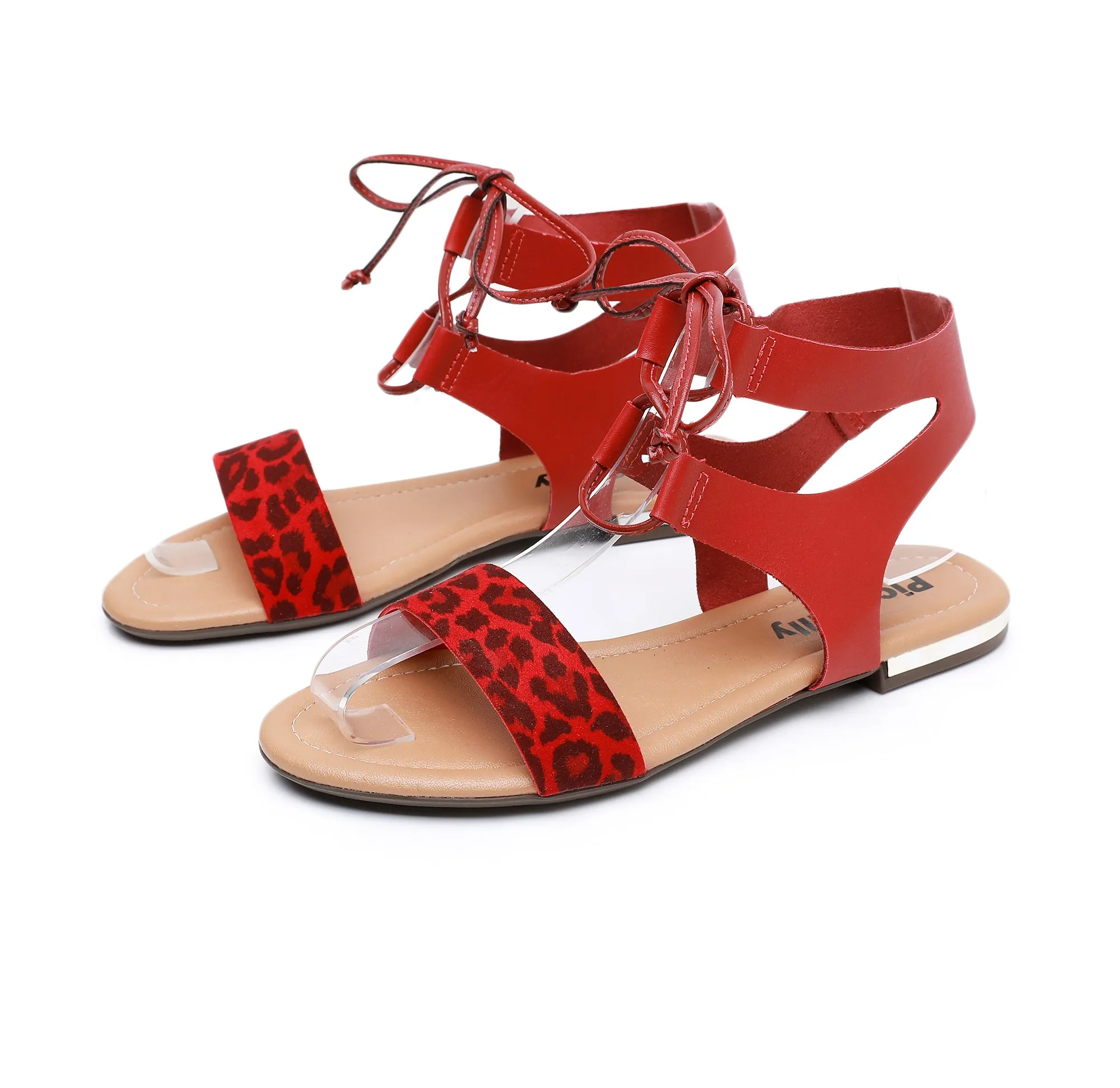 Exotic Gladiator Sandal - Burgundy (510.038)