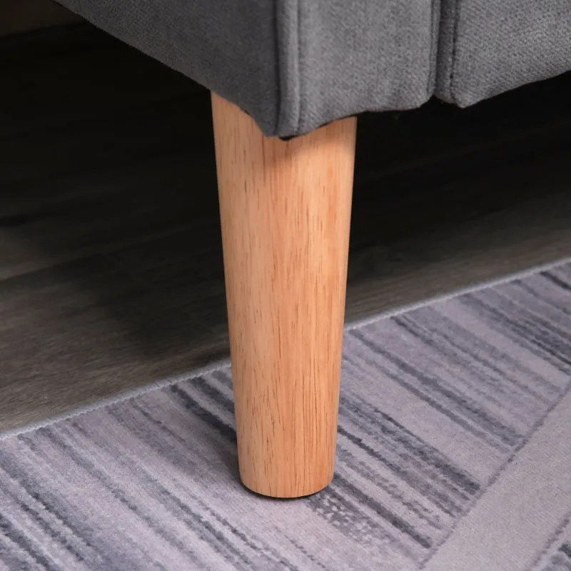 Fabric Couch With Storage (Grey)