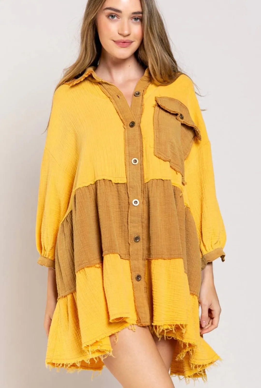 Fall In Colorblock Dress