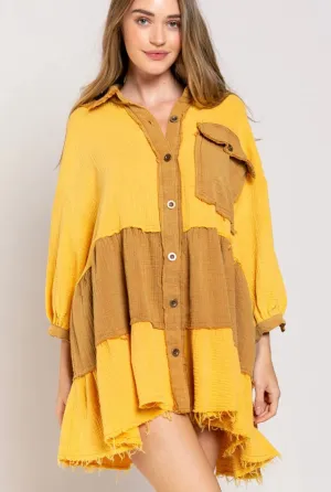 Fall In Colorblock Dress