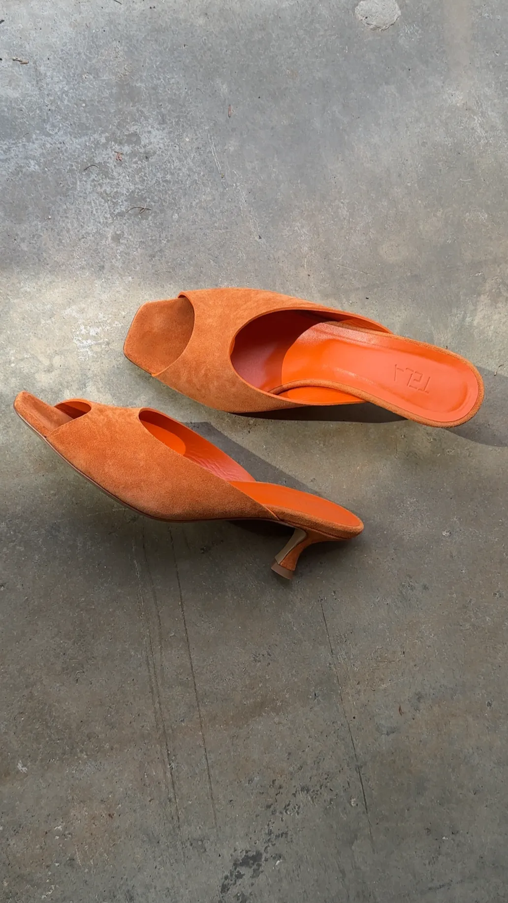 Feng Orange Heeled Sandals