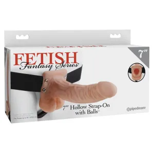 Fetish Fantasy Series 7'' Hollow Strap-On With Balls - 17.8 cm