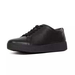 FitFlop Women's Rally Leather Trainers All Black