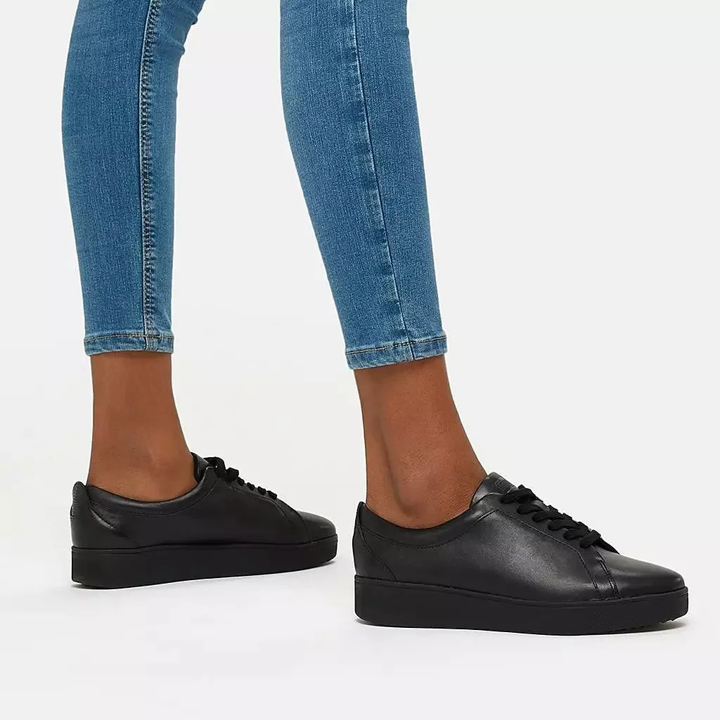 FitFlop Women's Rally Leather Trainers All Black