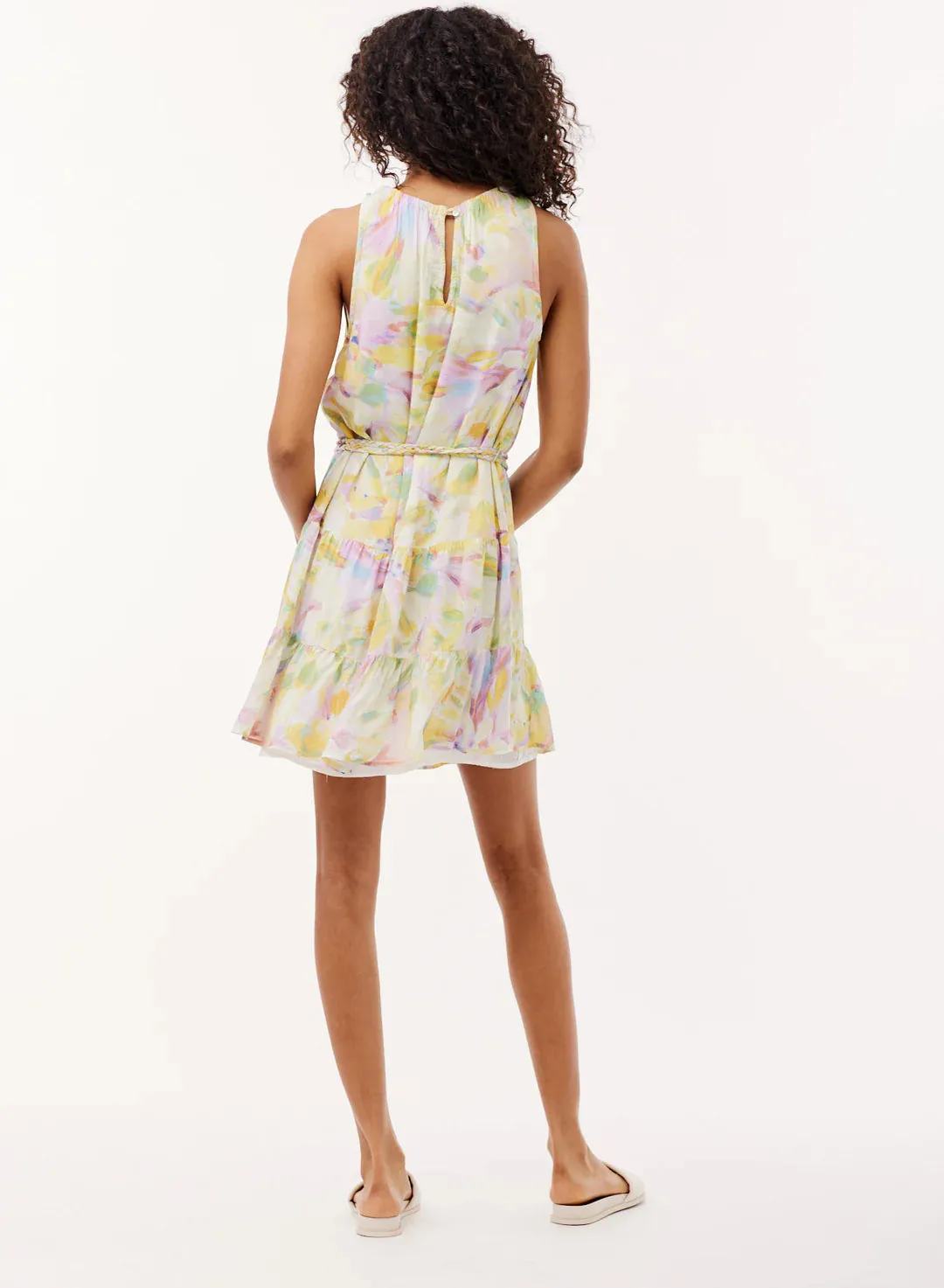 Floral Tiered Mini Dress - Sunbeam Bloom Print