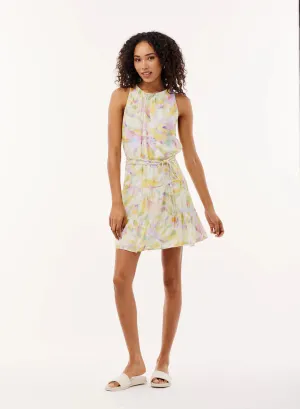 Floral Tiered Mini Dress - Sunbeam Bloom Print