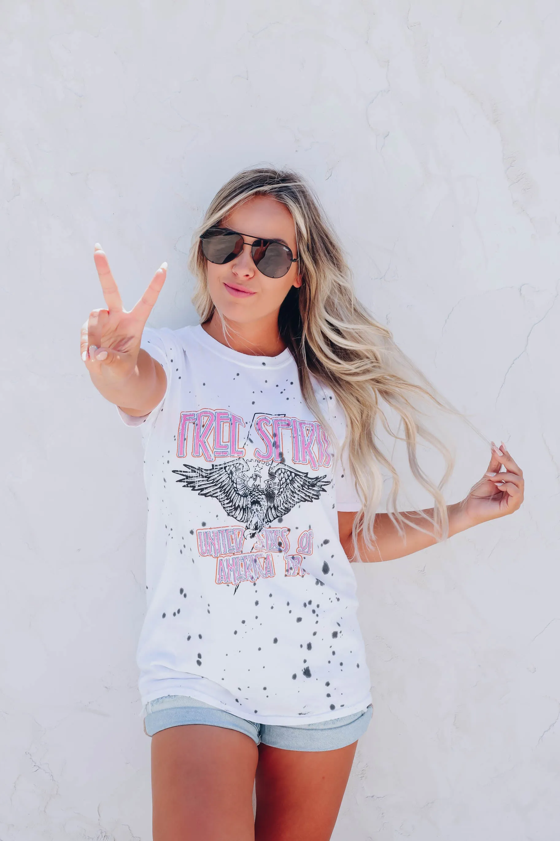 Free Spirit Splatter Graphic Tee