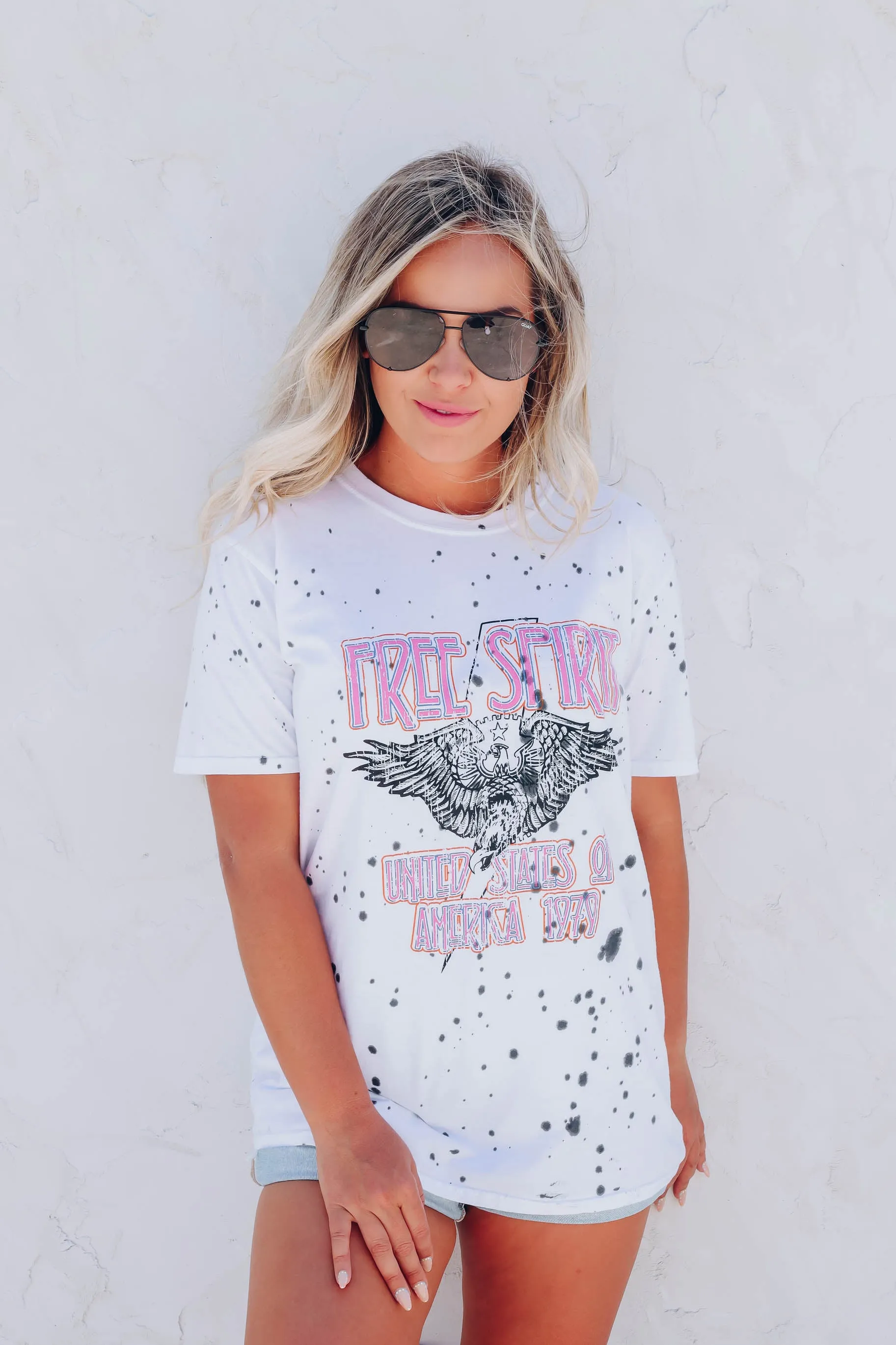 Free Spirit Splatter Graphic Tee