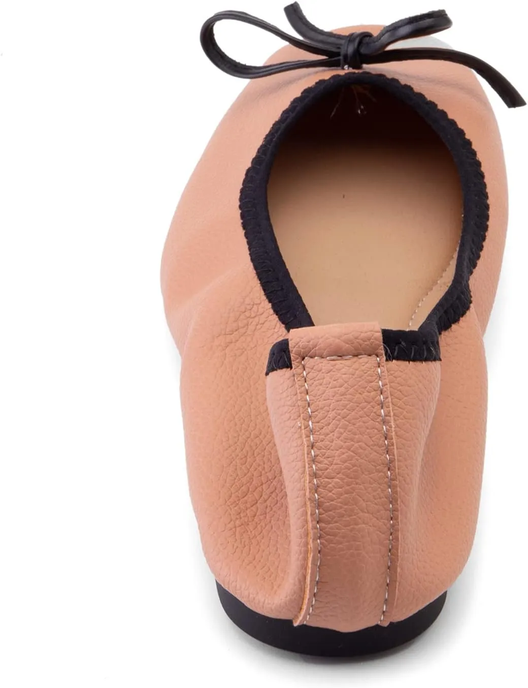 Gicoiz Foldable Flats Womens Square Toe Bowtie Ballerina Slippers