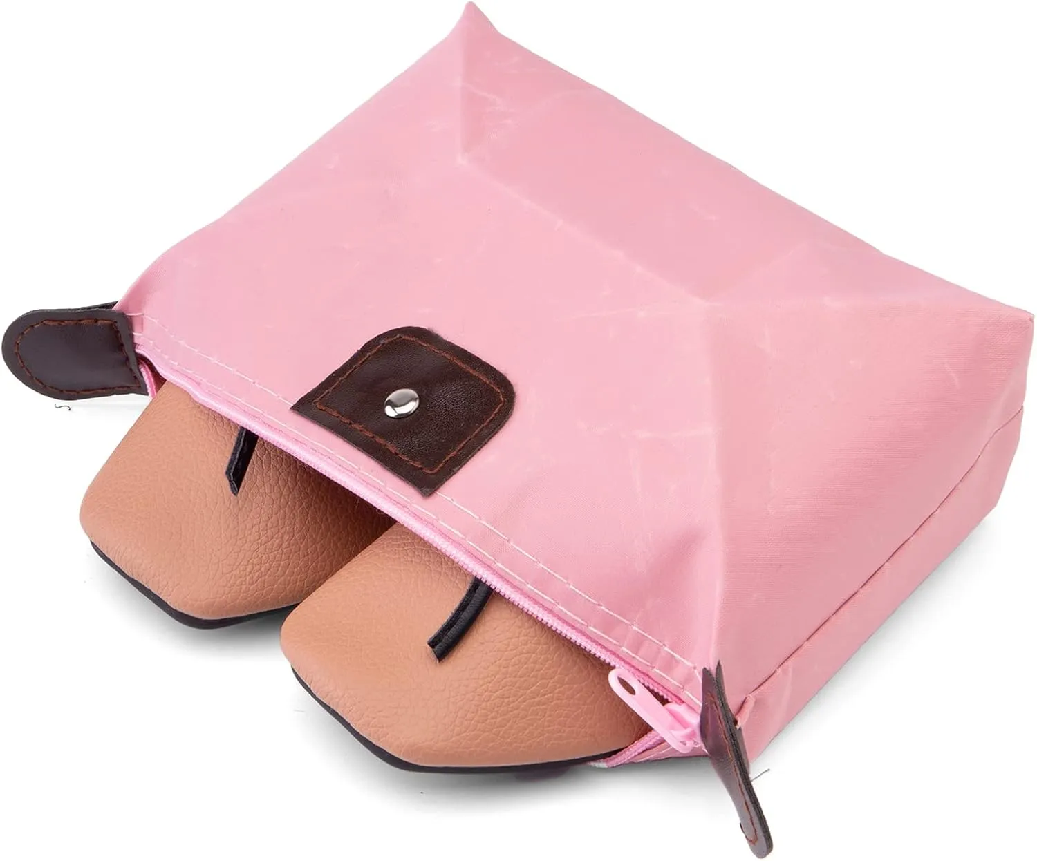 Gicoiz Foldable Flats Womens Square Toe Bowtie Ballerina Slippers