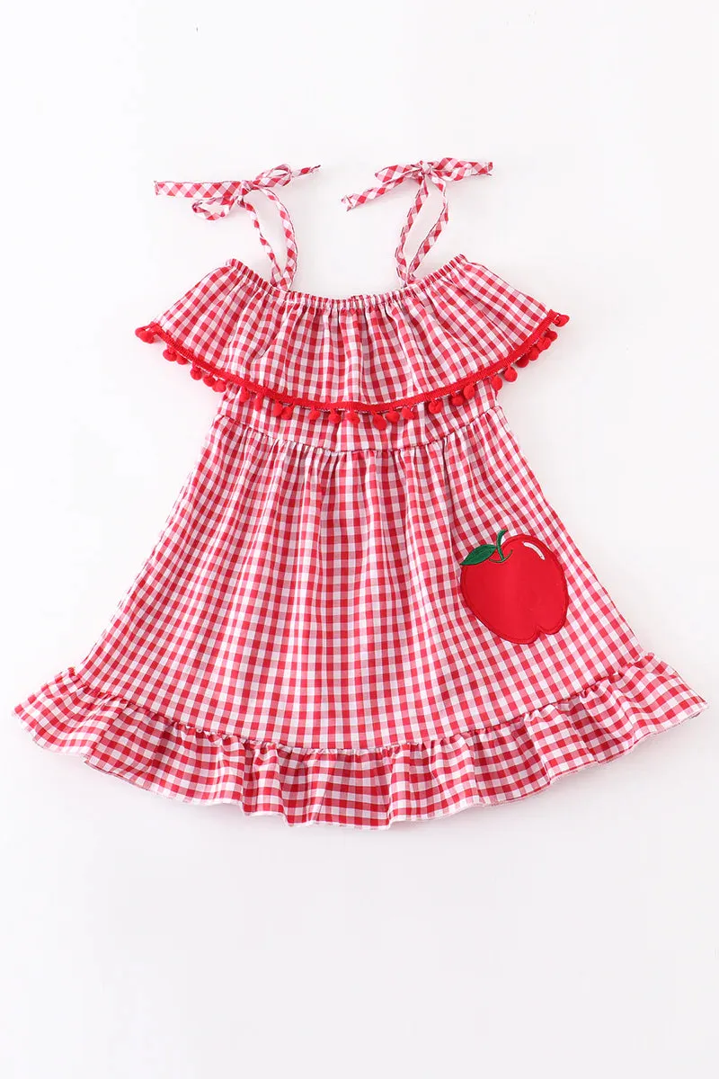 Girls Apple Gingham Dress