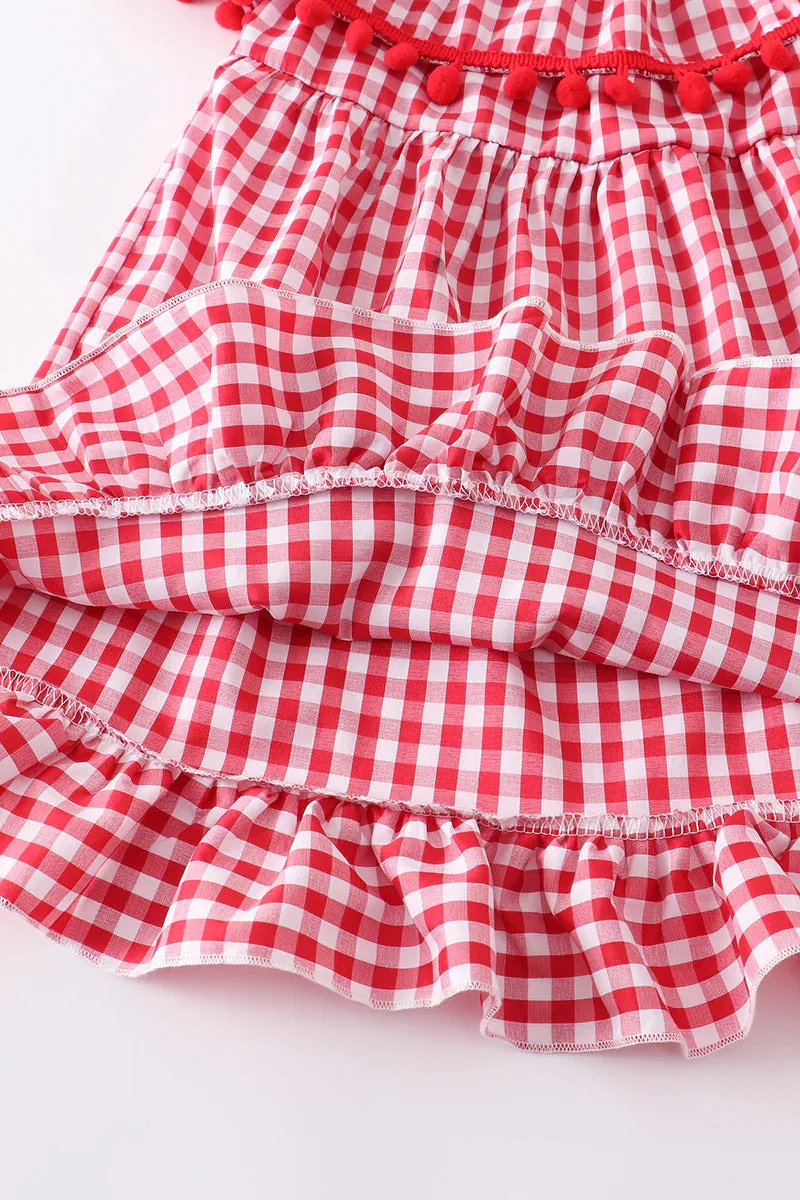 Girls Apple Gingham Dress