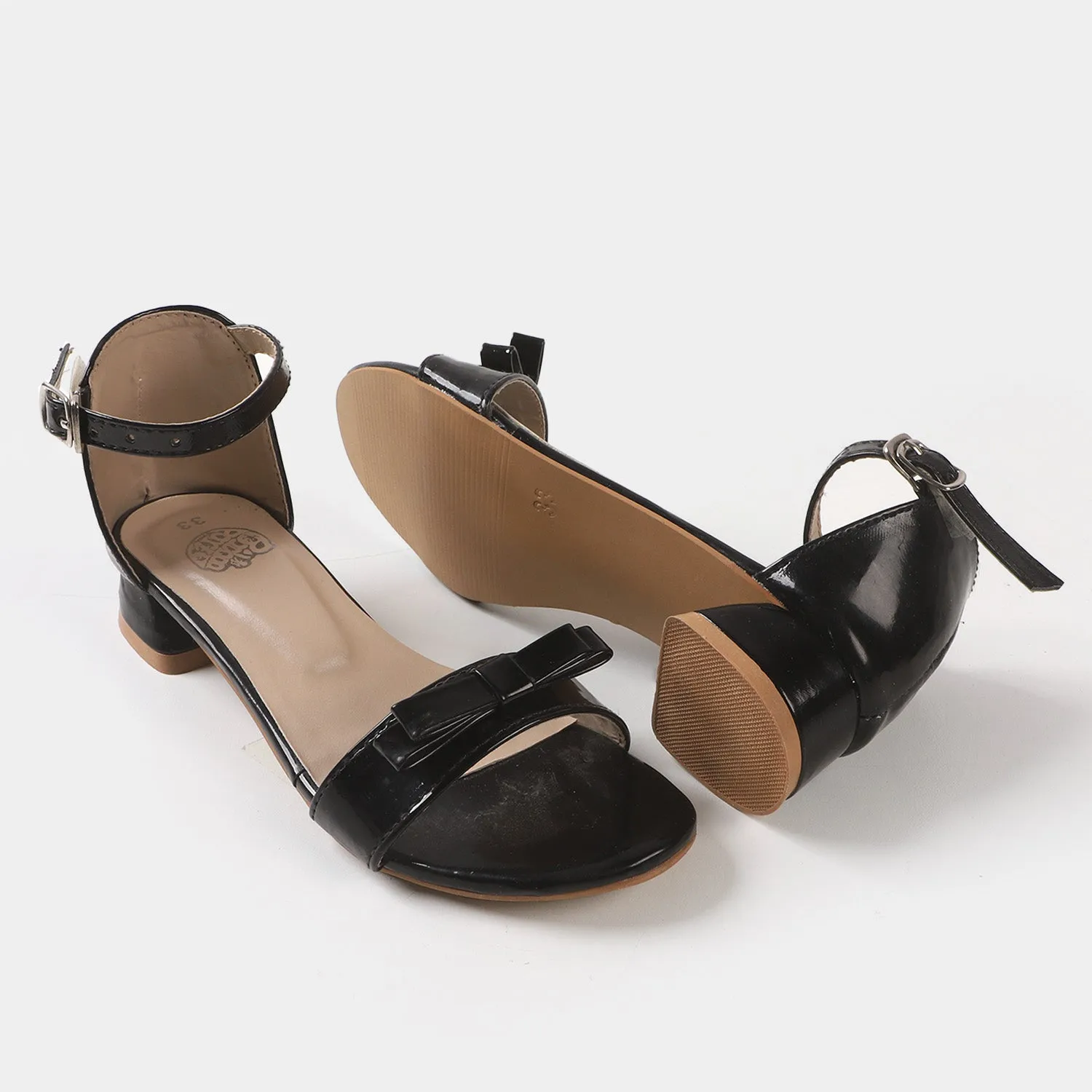 Girls Sandal Heels 456-4 - BLACK