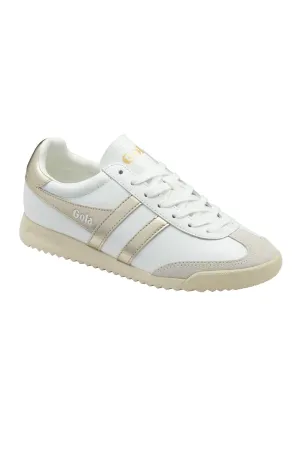 Gola Torpedo Mirror Sneakers for Women in White/Gold | CLB576-WY