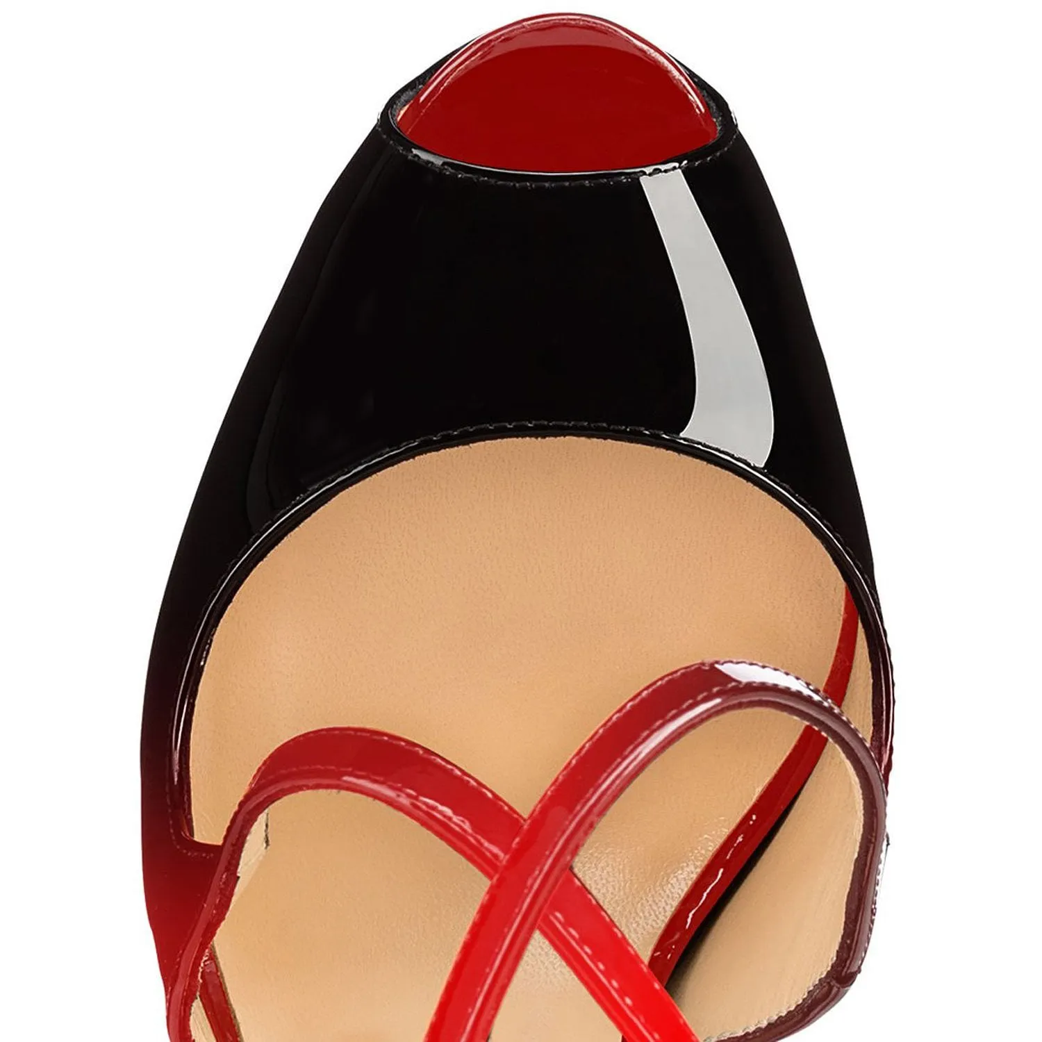 Gradient Color Super High Stiletto Heel Peep-toe Platform Sandals