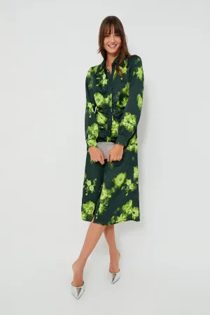 Green Margot Flower Abira Dress