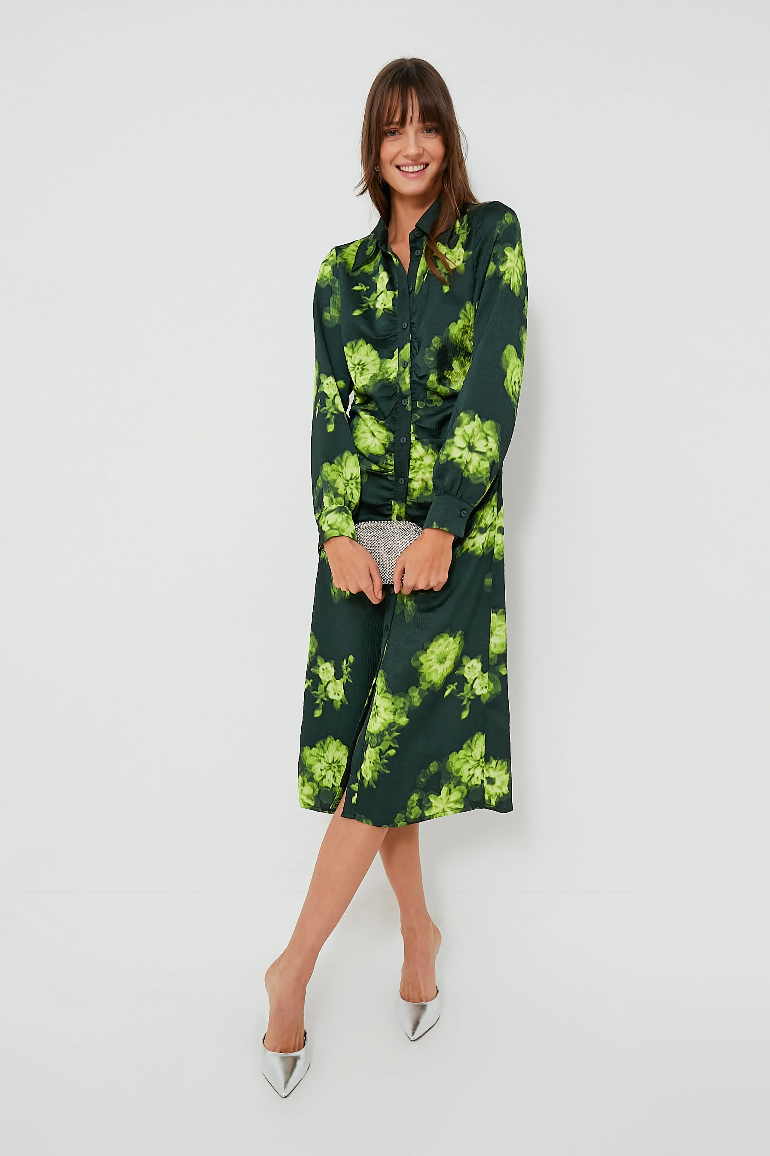 Green Margot Flower Abira Dress
