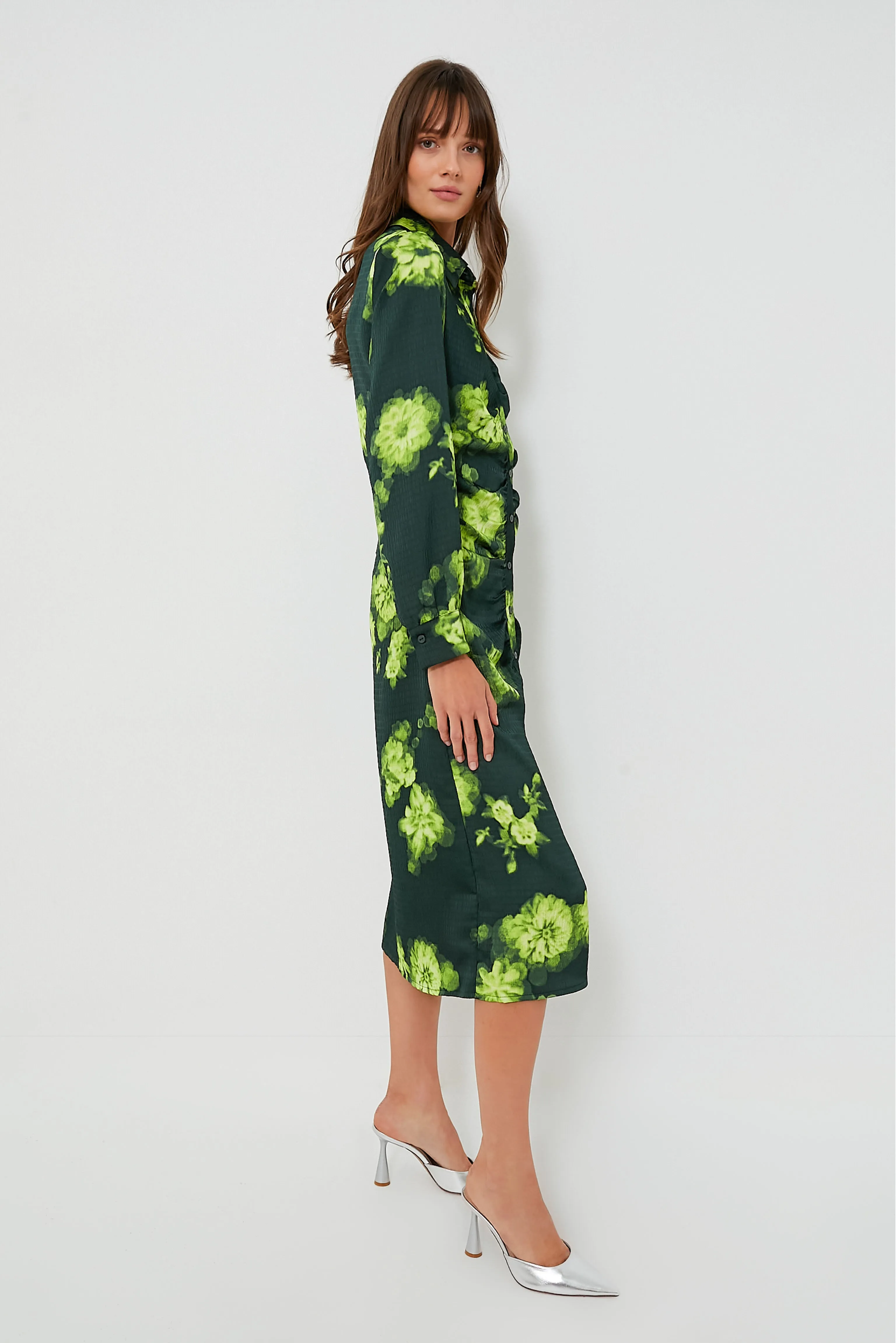 Green Margot Flower Abira Dress