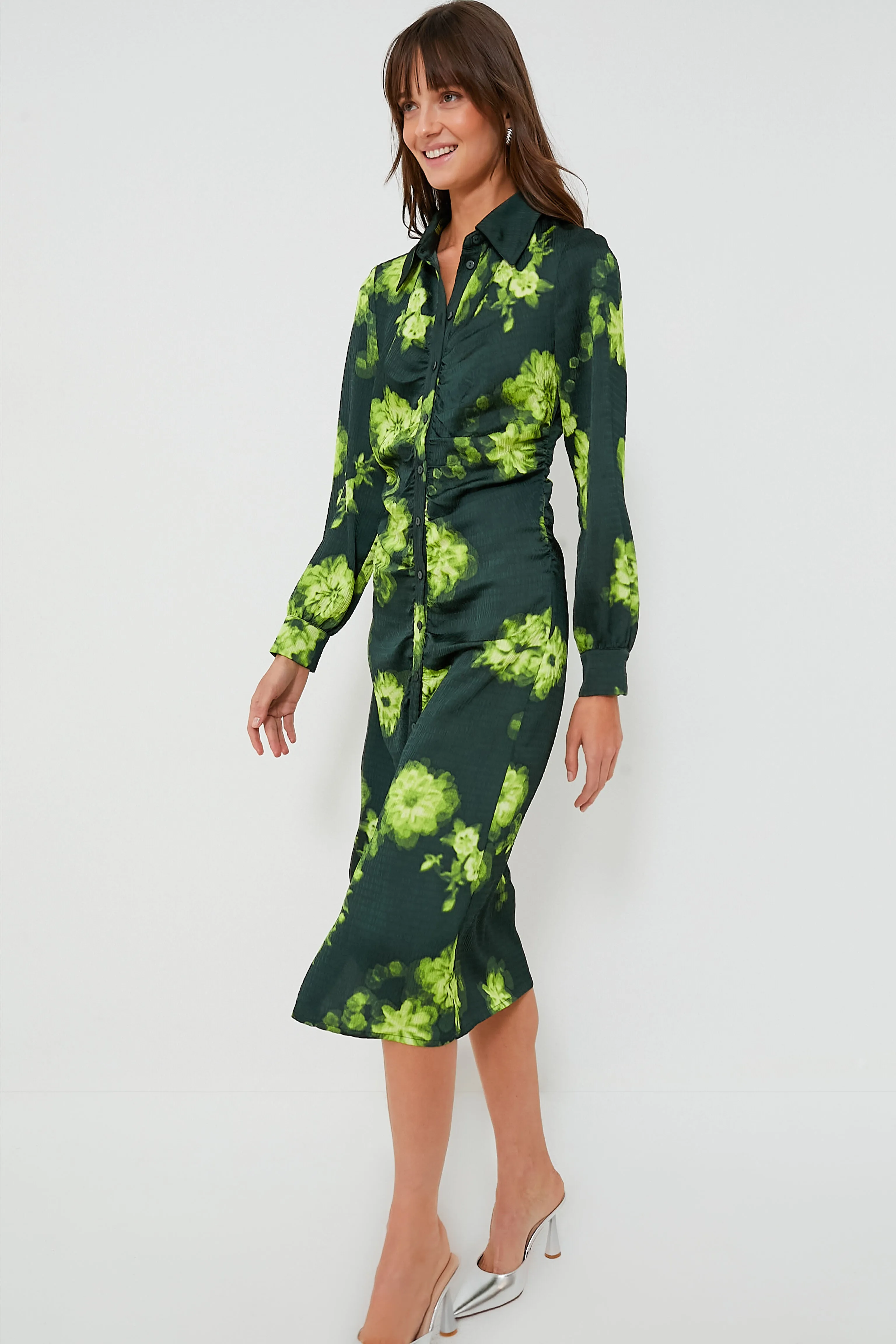 Green Margot Flower Abira Dress