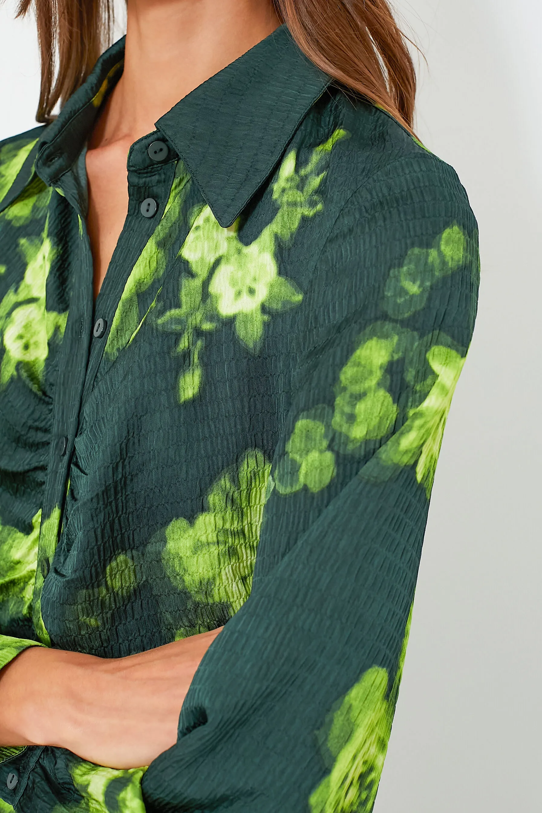 Green Margot Flower Abira Dress