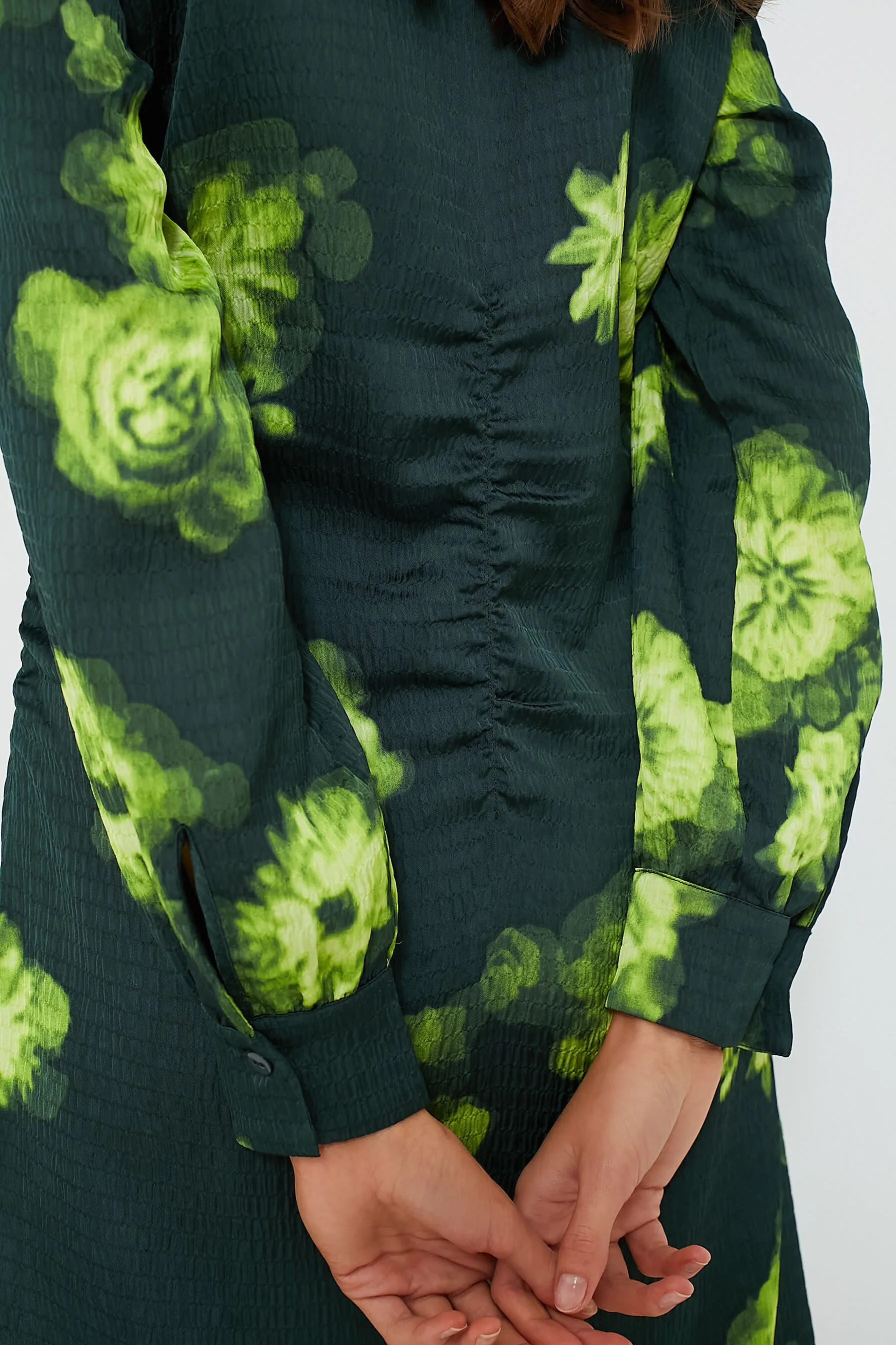 Green Margot Flower Abira Dress