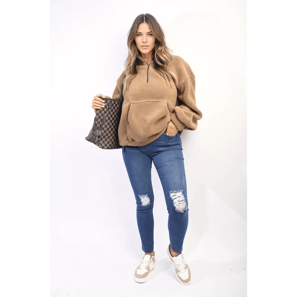 High Waisted Ripped Skinny Jeggings