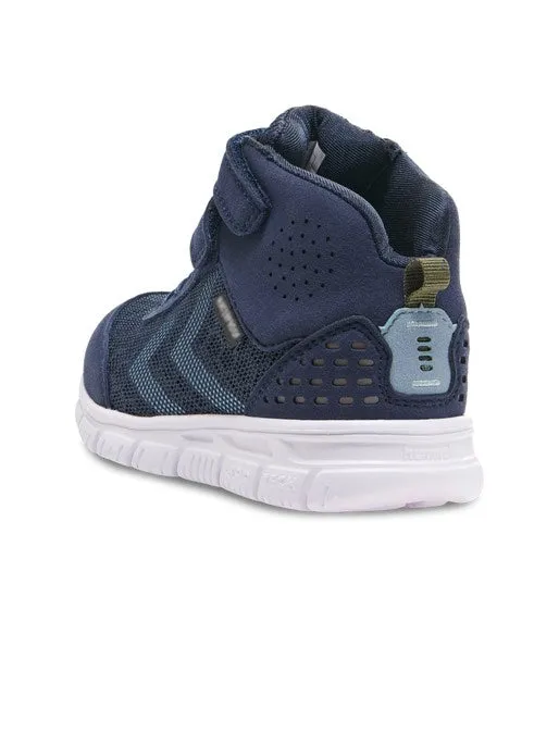 Hummel Crosslite Mid Tex Jr Mid- Cut Black Iris Trainers