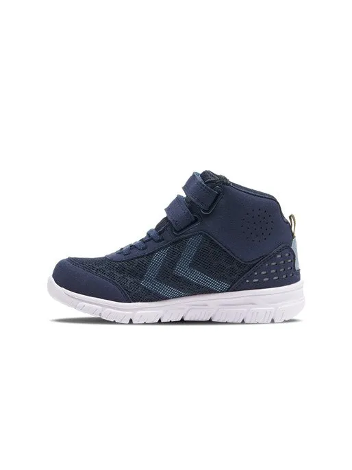 Hummel Crosslite Mid Tex Jr Mid- Cut Black Iris Trainers
