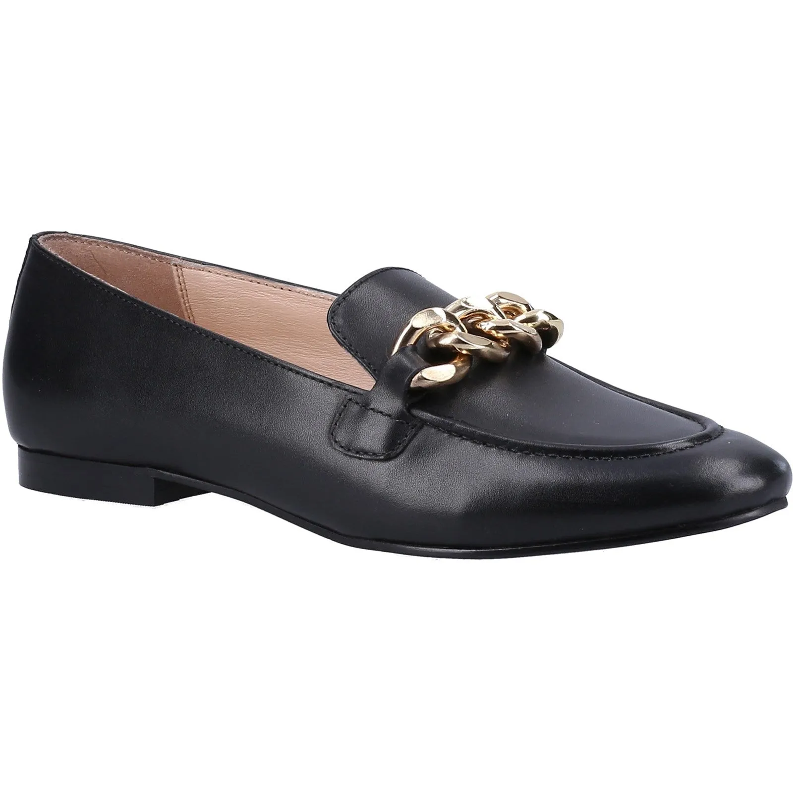 Hush Puppies Womens Harper Chain Loafer - Black