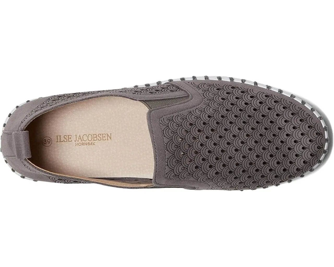 ILSE JACOBSEN SMOKED PEARL TULIP PLATFORM SIDE ELASTIC SHOE