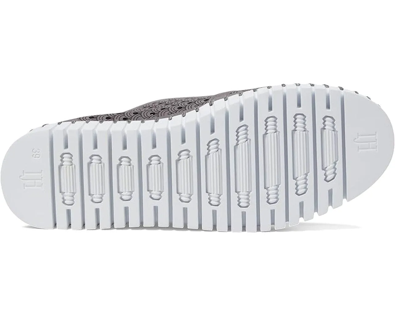 ILSE JACOBSEN SMOKED PEARL TULIP PLATFORM SIDE ELASTIC SHOE