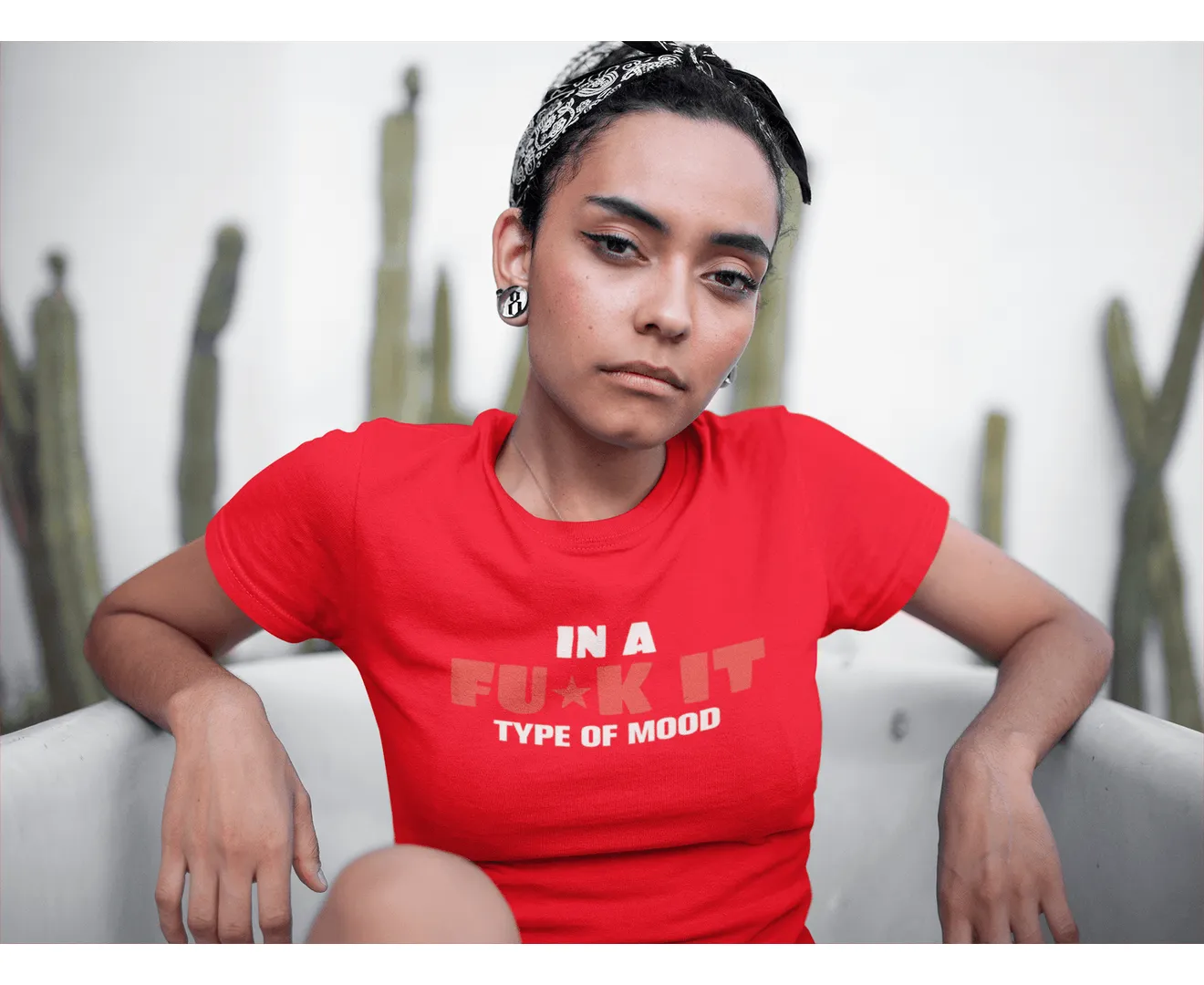 In a FU*K IT Type of MOOD T-shirt