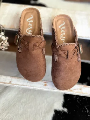 Iris Brown Braided Clogs