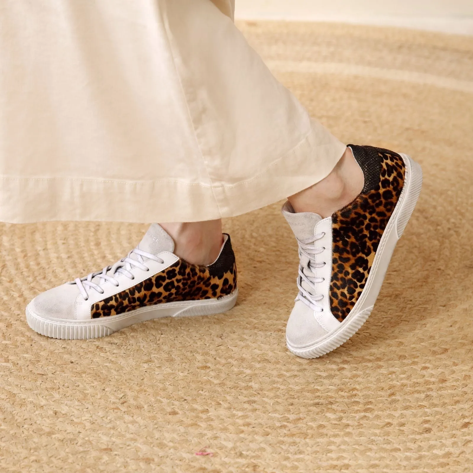 Jolie: Leopard Print Trainers