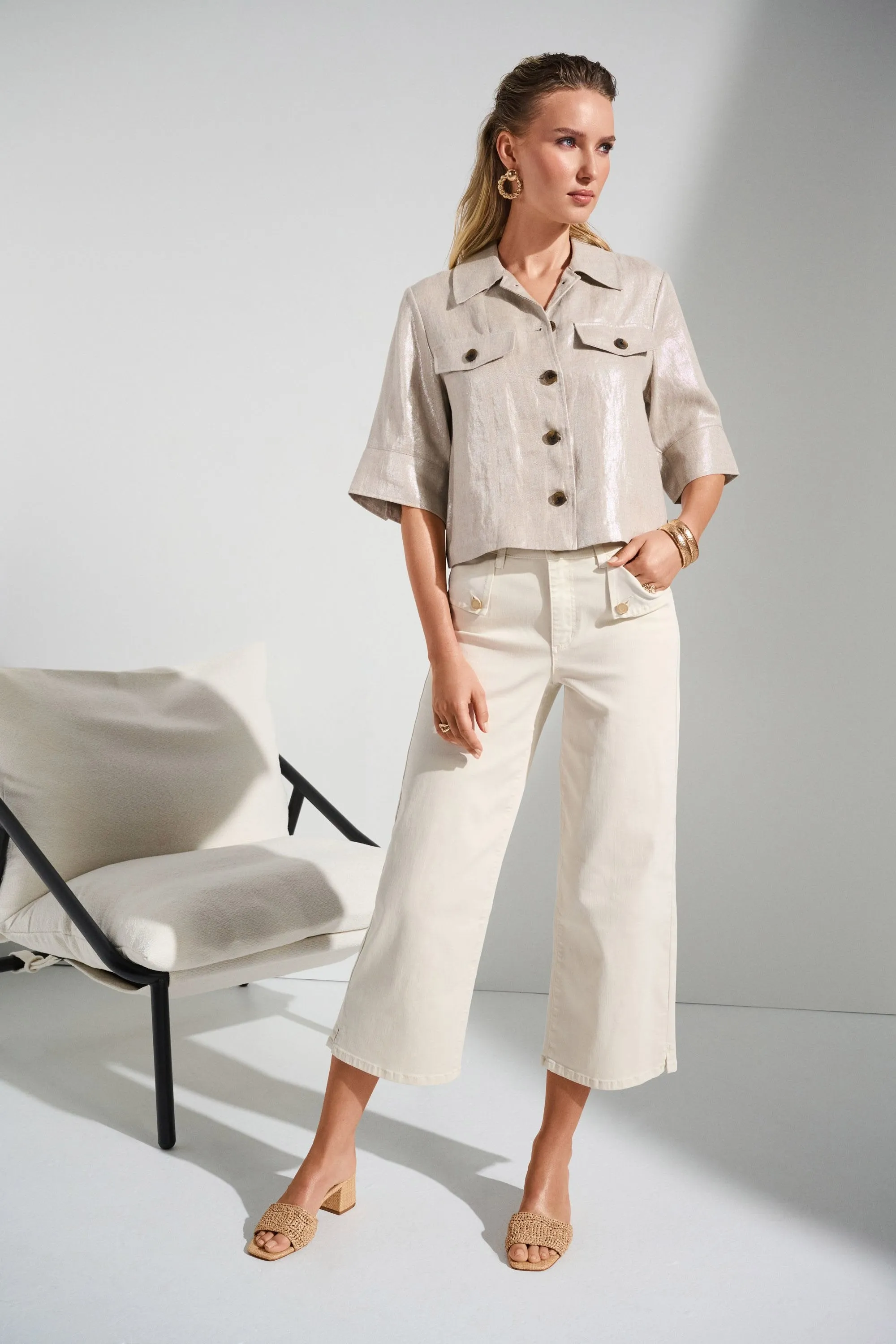 Joseph Ribkoff Stretch Culotte Greige Jeans